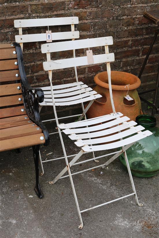 Pr folding garden chairs(-)
